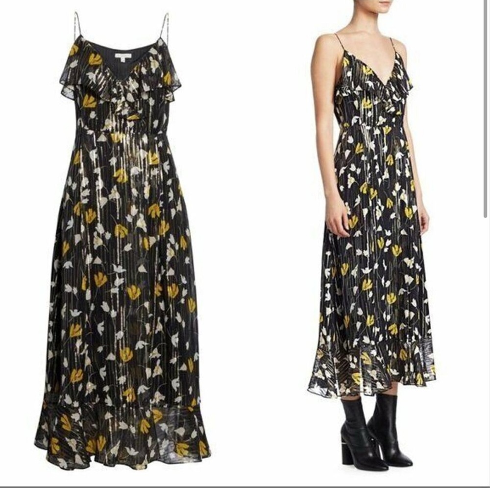 Joie | Floral Maxi Dress with Yellow and White Accents